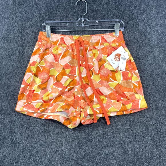 Daily Practice Anthropologie Shorts Women's Extra Small Orange Print Lounge - Picture 1 of 11